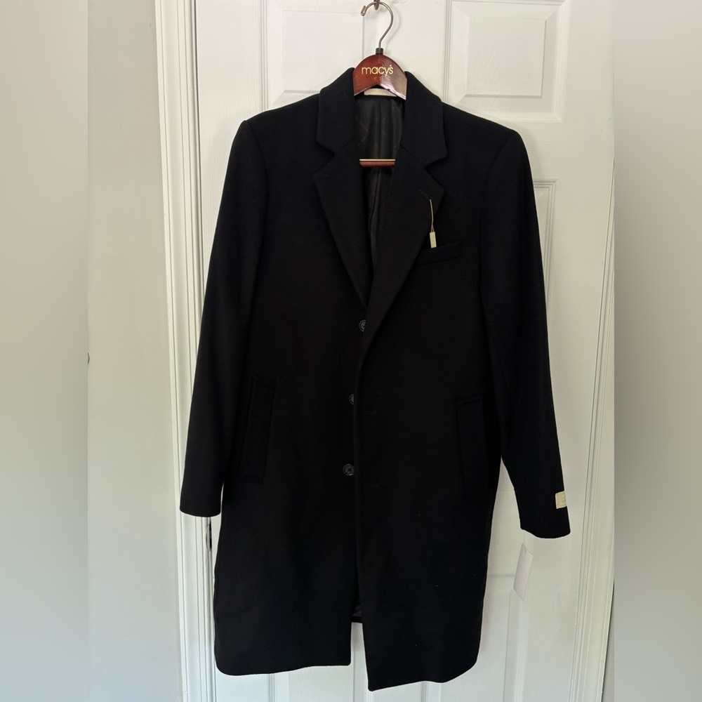 NWT Michael Kors Wool Cashmere Blend Overcoat Black 38R